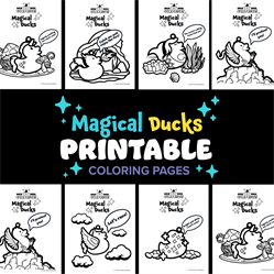Magical Rubber Ducks Flock 1 Printable Coloring Pages