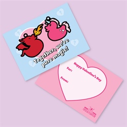 Magical Ducks Valentine's Day Trading Cards