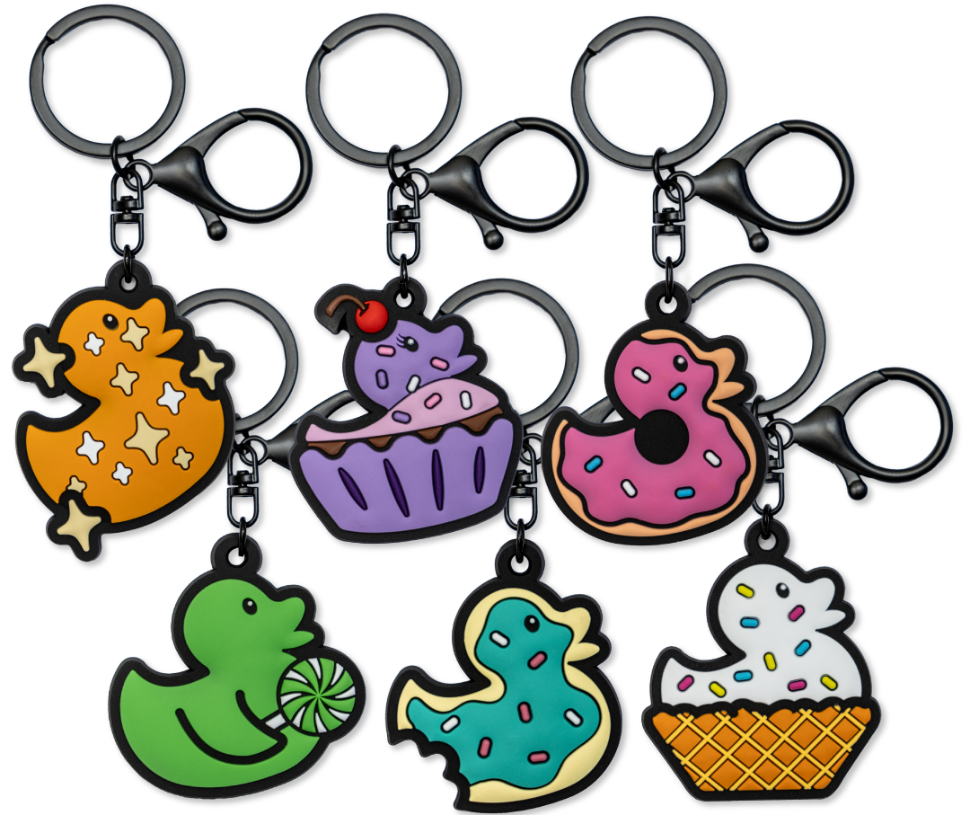 Duck Duck Surprise! Dessert Ducks Bag Keychain Charms